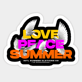 love peace summer simple vintage fashion Sticker